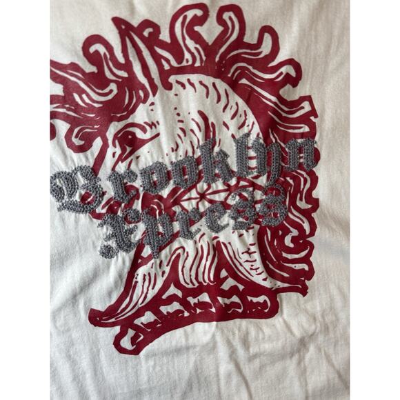 Vintage Y2K Brooklyn Xpress Jeans Graphic T Shirt Size Small Horse Goth Grunge - Picture 2 of 7